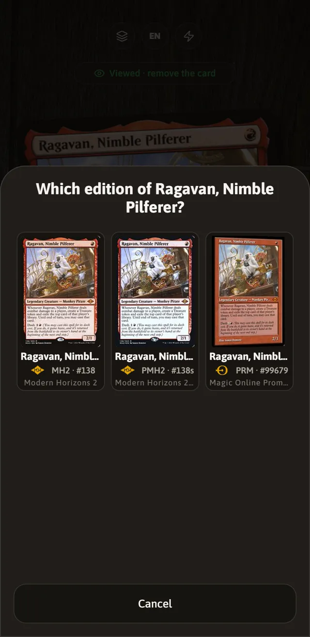 The KardFire scanner focusing on a card